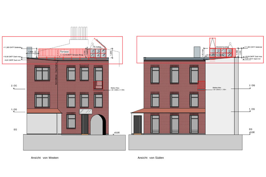 Dachterrasse Remise Wohnungssanierung in Mehrfamilienhaus - Born Architektur - Projekte